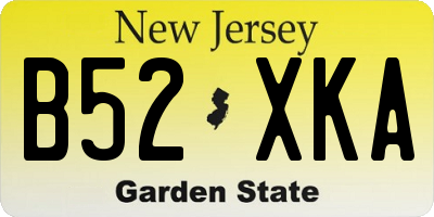 NJ license plate B52XKA