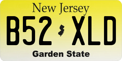 NJ license plate B52XLD