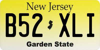 NJ license plate B52XLI