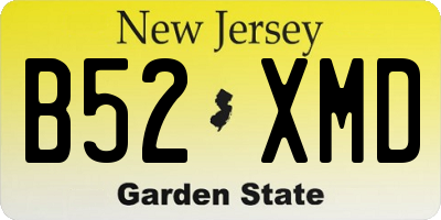 NJ license plate B52XMD