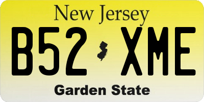 NJ license plate B52XME