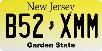 NJ license plate B52XMM