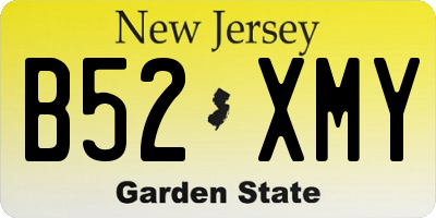 NJ license plate B52XMY