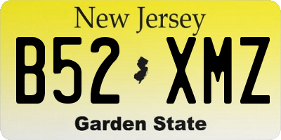 NJ license plate B52XMZ