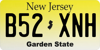 NJ license plate B52XNH