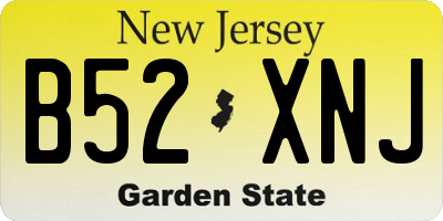 NJ license plate B52XNJ