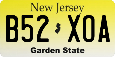 NJ license plate B52XOA