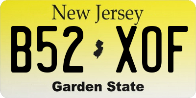 NJ license plate B52XOF