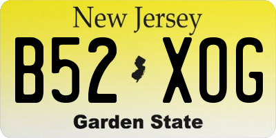 NJ license plate B52XOG