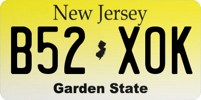 NJ license plate B52XOK