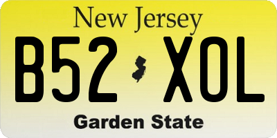 NJ license plate B52XOL