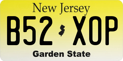NJ license plate B52XOP