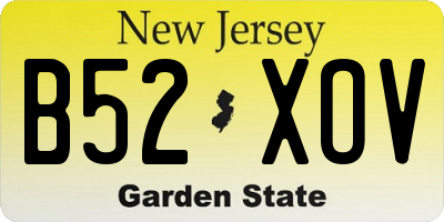 NJ license plate B52XOV