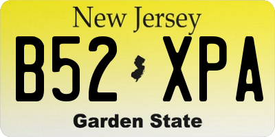 NJ license plate B52XPA