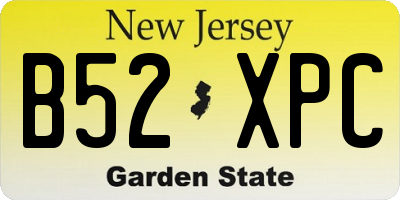 NJ license plate B52XPC
