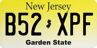 NJ license plate B52XPF