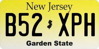 NJ license plate B52XPH