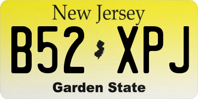 NJ license plate B52XPJ
