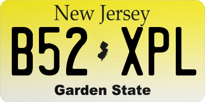 NJ license plate B52XPL