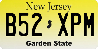NJ license plate B52XPM