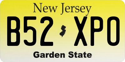 NJ license plate B52XPO