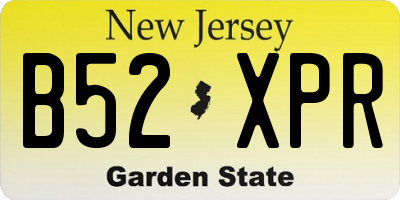 NJ license plate B52XPR