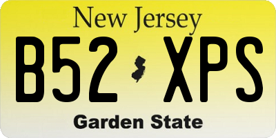 NJ license plate B52XPS