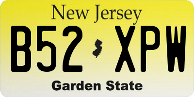 NJ license plate B52XPW