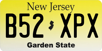 NJ license plate B52XPX
