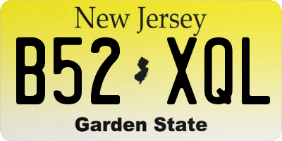 NJ license plate B52XQL