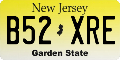 NJ license plate B52XRE