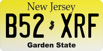 NJ license plate B52XRF