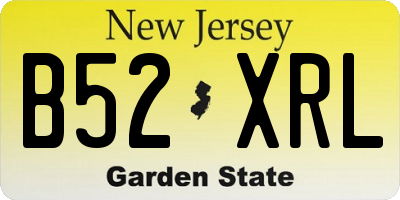 NJ license plate B52XRL