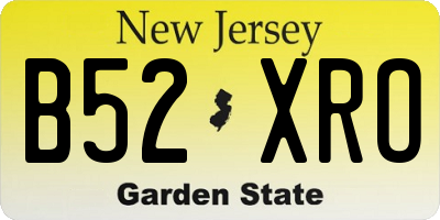 NJ license plate B52XRO