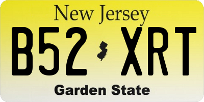 NJ license plate B52XRT