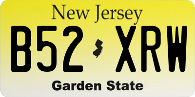 NJ license plate B52XRW
