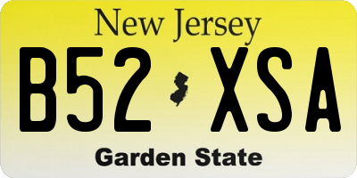 NJ license plate B52XSA