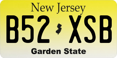 NJ license plate B52XSB