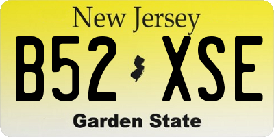 NJ license plate B52XSE
