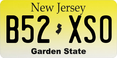 NJ license plate B52XSO