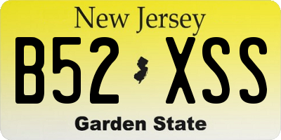NJ license plate B52XSS