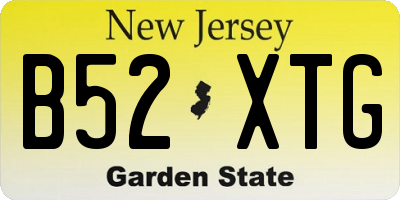 NJ license plate B52XTG