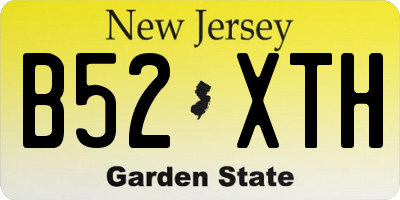 NJ license plate B52XTH