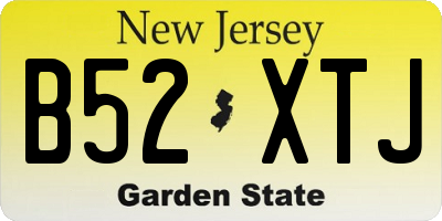 NJ license plate B52XTJ