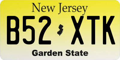 NJ license plate B52XTK