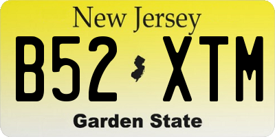 NJ license plate B52XTM