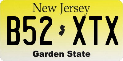 NJ license plate B52XTX