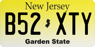 NJ license plate B52XTY
