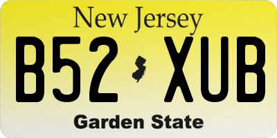 NJ license plate B52XUB
