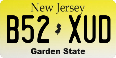 NJ license plate B52XUD